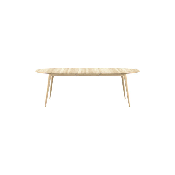 PLAYdinner Lam&eacute; Dining Table with Extension incl. 1 Extension Leaf, soap treated oak, Bruunmunch Furniture