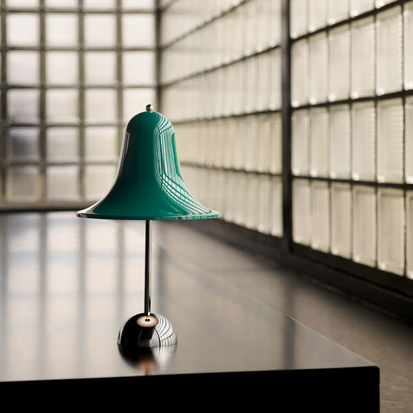 Pantop Portabel bordslampa, dark teal, Verpan