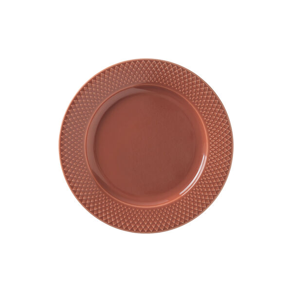 Rhombe Color lunchtallrik Ø 23 cm, terracotta, Lyngby Porcelæn