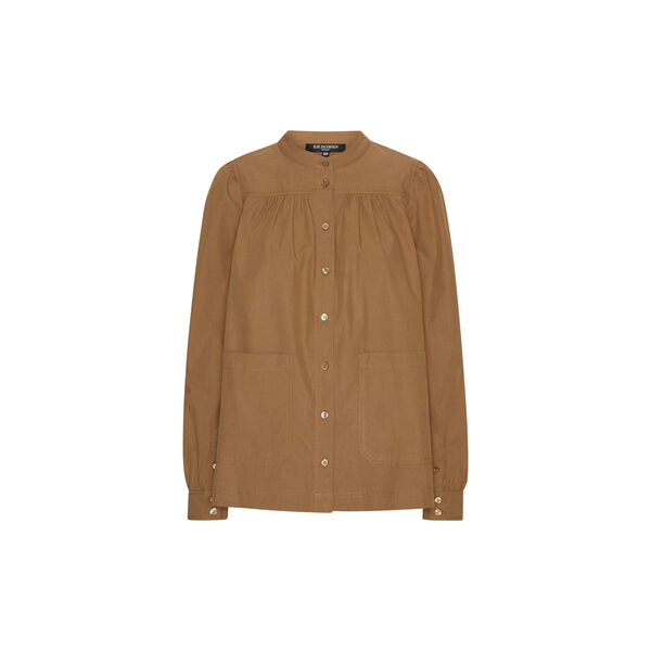 Shirt With Gather, brandy Shirt With Gather, brandy, Ilse Jacobsen Hornbæk