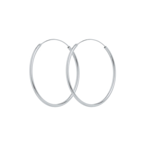 Plain Hoop örhängen, silver, Pernille Corydon Jewellery