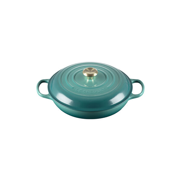 Signature gjutj&auml;rn buff&eacute;tgryta 30 cm, bleu riviera, Le Creuset