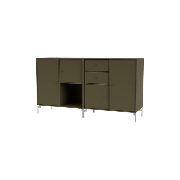 COUPLE Sideboard with Chrome Legs, 139 oregano, Montana Furniture