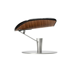 The Lobster Footstool, walnut/chrome, Bruunmunch Furniture