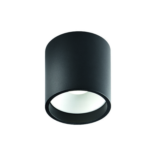 SOLO 1 ROUND taklampa, svart/vit, LIGHT-POINT