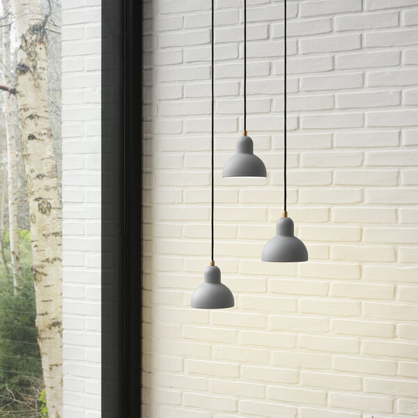 KAISER idell™ 6722-P Pendant, easy grey/brass KAISER idell™ 6722-P Pendant, easy grey/brass, Fritz Hansen