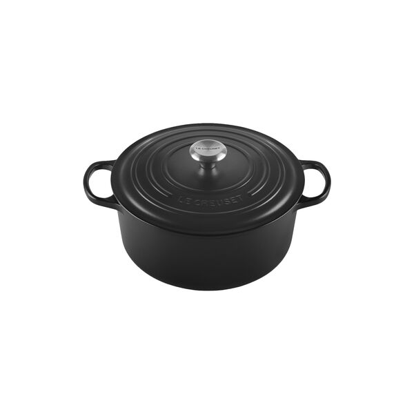 Signature gjutj&auml;rn rund gryta &Oslash; 28 cm, matte black, Le Creuset