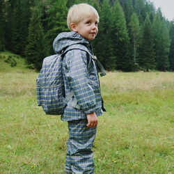 Rainy Kids Backpack Midi, laurel blue check, Konges Sløjd