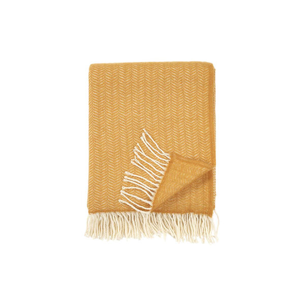 Tippy pl&auml;d, mustard, Klippan Yllefabrik