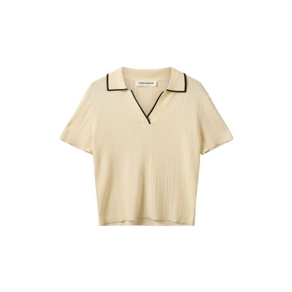 JAMIESW KNIT POLO, off white, Sofie Schnoor