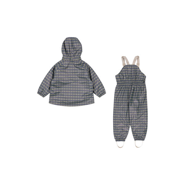 Rainy Palme Set, laurel blue check Rainy Palme Set, laurel blue check, Konges Sløjd