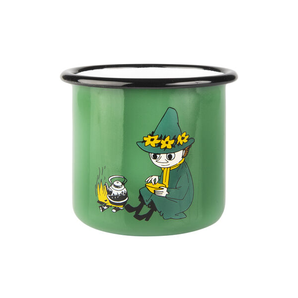 Snufkin Enamel Mug, green, Muurla