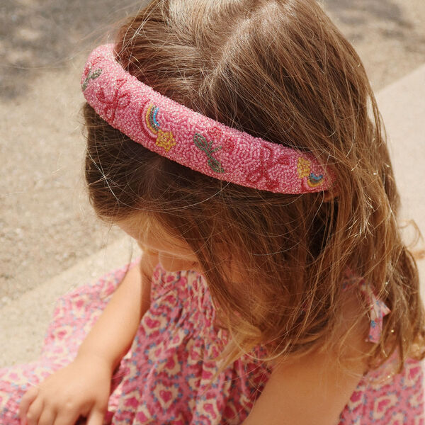 Beaded Hårband, bubblegum, Konges Sløjd