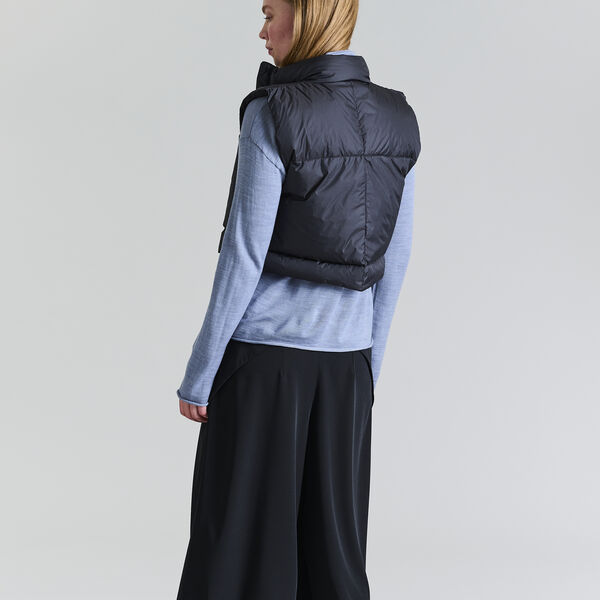 Feather down kort väst, black, BITTE KAI RAND