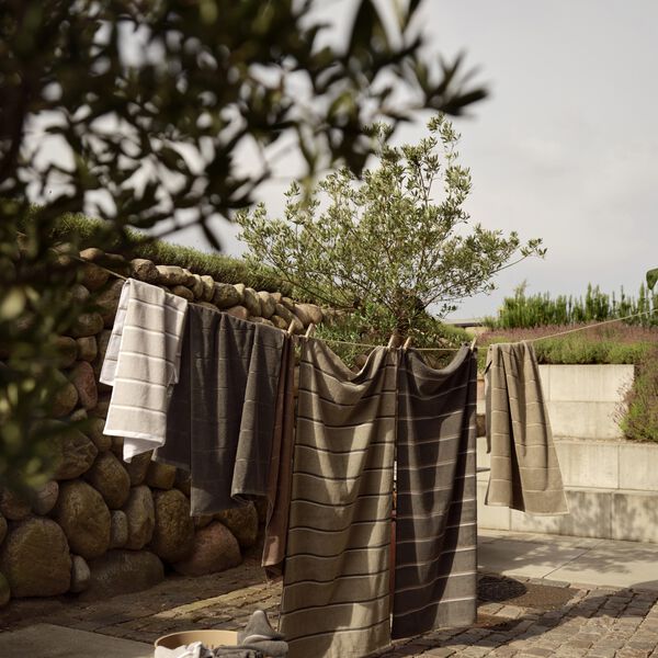Sauna handduk, olive green/taupe/blue fog, Zone Denmark