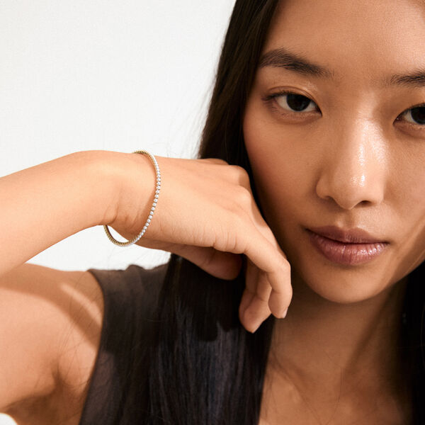 ARASH p&auml;rlarmband, guldpl&auml;terat, Pilgrim