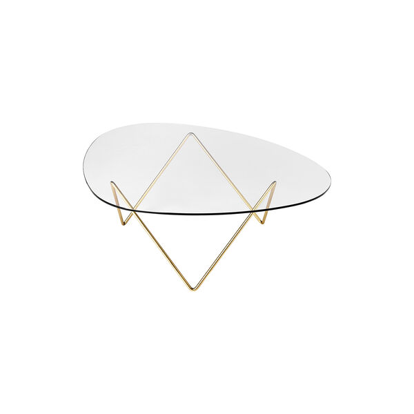 Pedrera Coffee Table, brass semi matt, GUBI