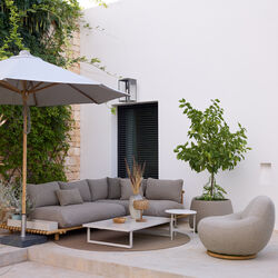 Gem Lounge Chair with Swivel Base, light brown, Cane-line