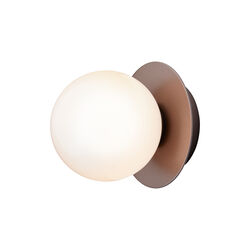 Liila 1 Small Wall Lamp, dark bronze/opal, Nuura
