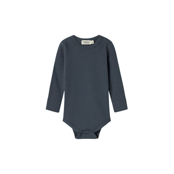 Plain Body LS Bodysuit, blue, MarMar Copenhagen