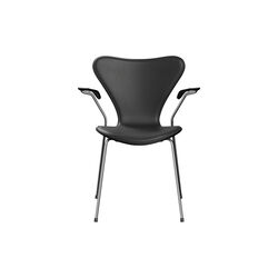 Series 7&trade; 3207 Front Upholstered Chair, Essential black, Fritz Hansen