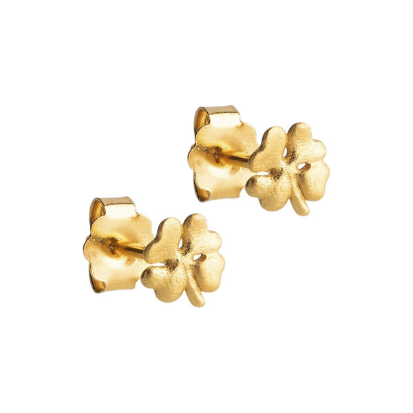 Organic&nbsp;Clover Studs Mini, gold plated, ENAMEL Copenhagen
