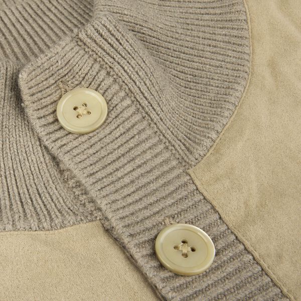 Cardigan Knitted Hybrid Buttoned Alcantara, light beige, Stenstr&ouml;ms