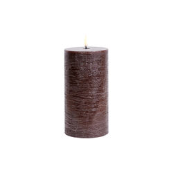LED Pillar Candle 15 cm, brown, Uyuni Lighting