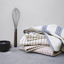 Garn k&ouml;kshandduk, bl&aring;/terracotta, Rosendahl