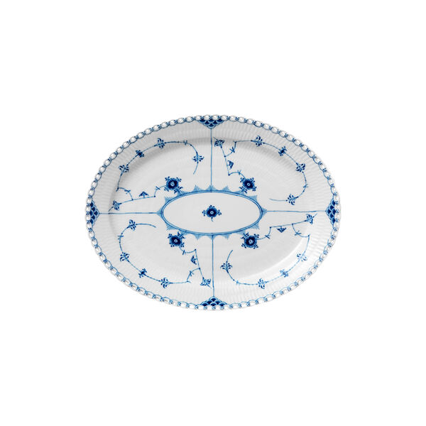 Blue Fluted Full Lace ovalt fat, Royal Copenhagen
