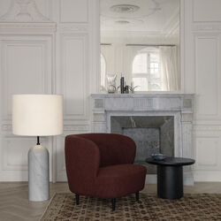 Gravity XL l&aring;g golvlampa, vit marmor/vit, GUBI