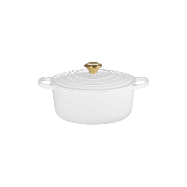 Signature rund gryta &Oslash; 26 cm, white, Le Creuset