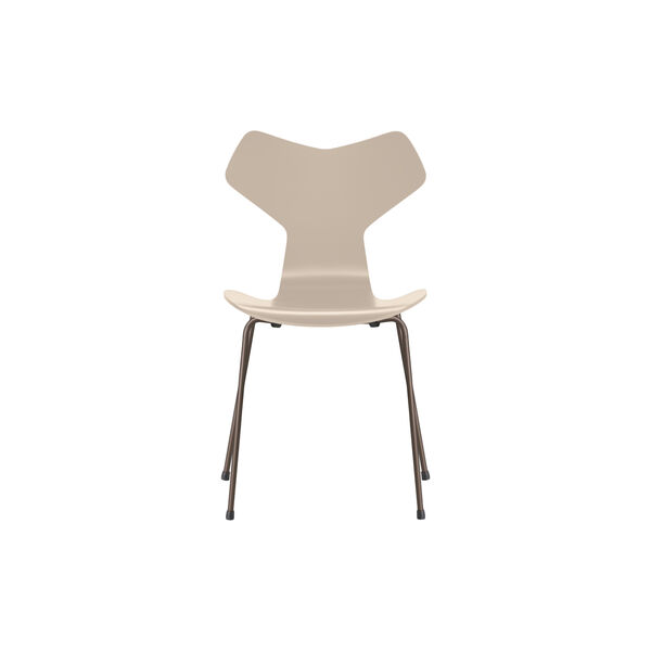 Grand Prix&trade; 3130 hellackerad stol, light beige/brown bronze, Fritz Hansen