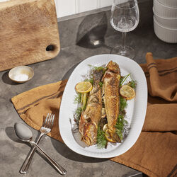 Hammersh&oslash;i Oval serveringsfat 40x22.5 vit, K&auml;hler