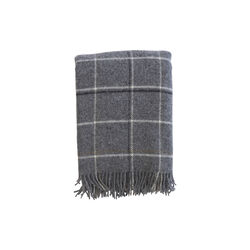 Tartan pl&auml;d, dark grey, Klippan Yllefabrik