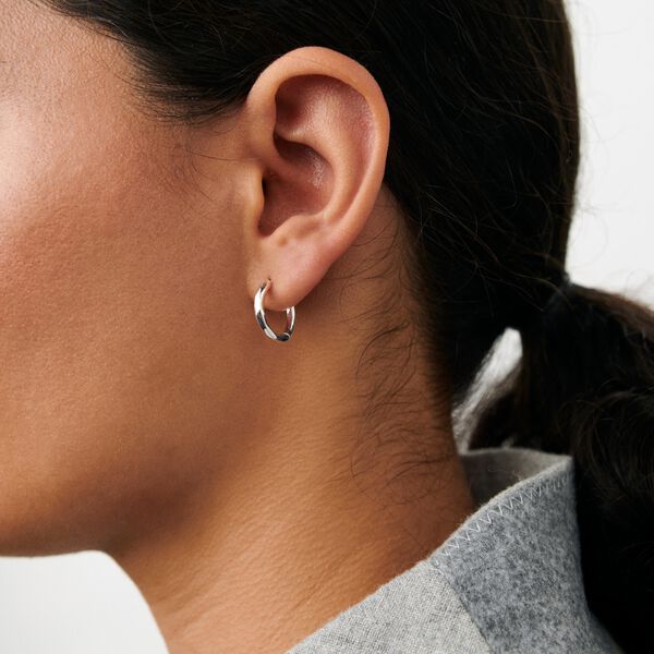 Spirit Huggies Medium, silverpl&auml;terat, Pernille Corydon Jewellery