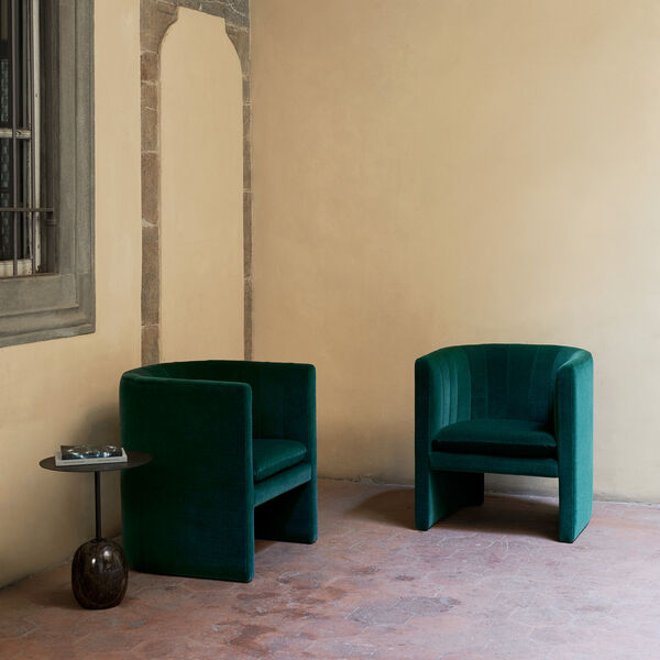 Lato LN8 sidobord, Verde Alpi marble/deep green, &Tradition