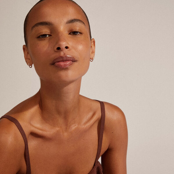 EBNA små crystal hoops, silver-plated, Pilgrim