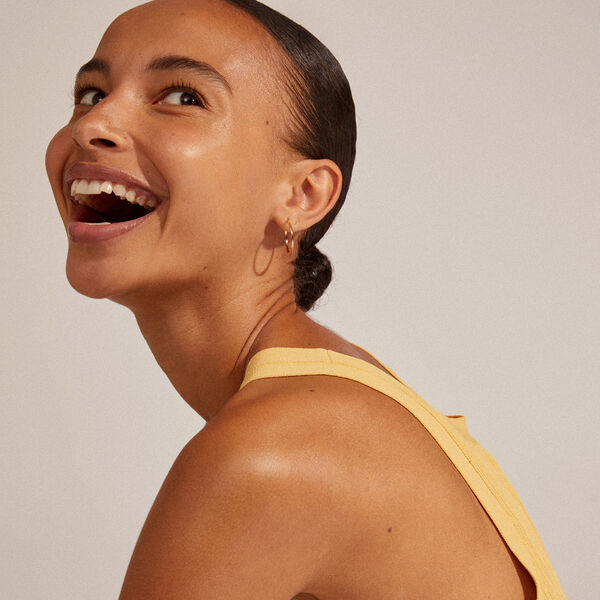 EANNA recycled stora hoops, gold-plated, Pilgrim