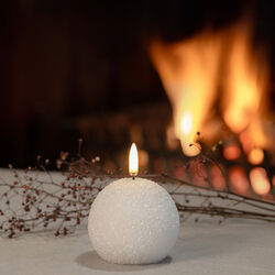 LED round candle, nordic white/glitter, Uyuni Lighting