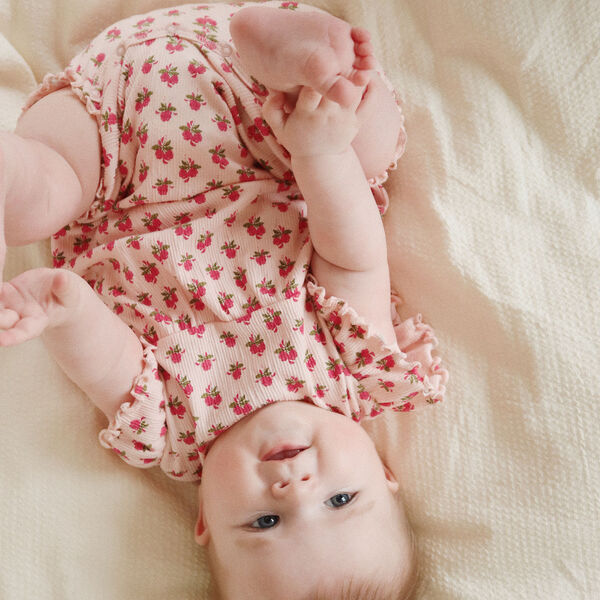 Chleo Frill Romper, rosie rose, Konges Sløjd