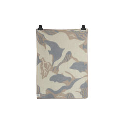 BIRD and FISH Baby Size Throw, grey/beige, Røros Tweed