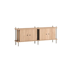 Shelving Sideboard, oak/warm grey, MOEBE