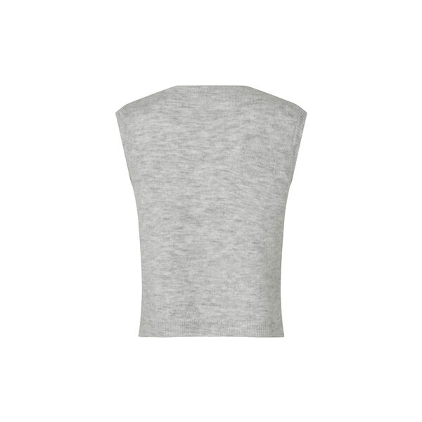 Petronellamd vest, grey melange, Modström