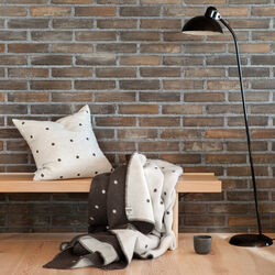 PASTILLE Cushion, black and white, Røros Tweed