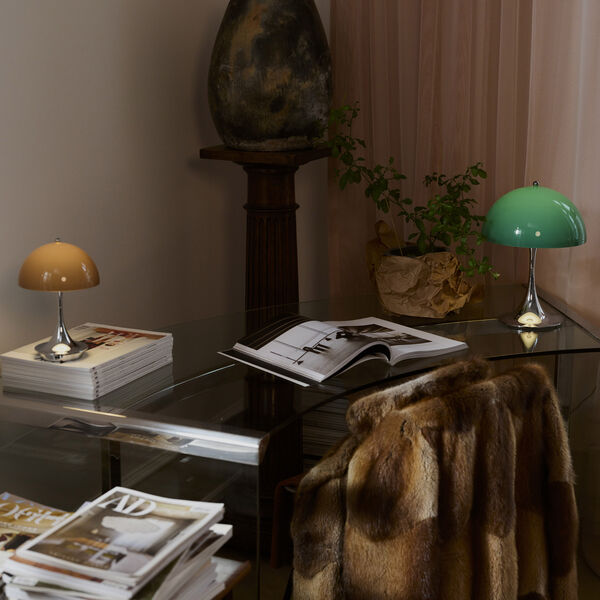 Panthella 160 Original Portable Table Lamp, opal brown, Louis Poulsen