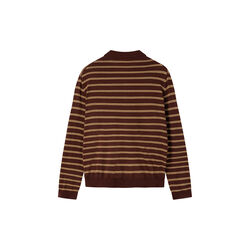 Teno Polo W Knitwear, dark wheat stripe, MarMar Copenhagen