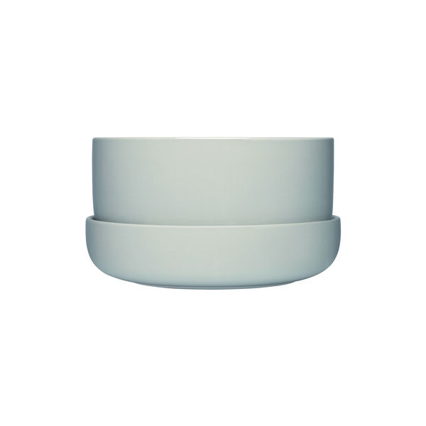 Nappula blomkruka med underfat stor, pale grey, Iittala