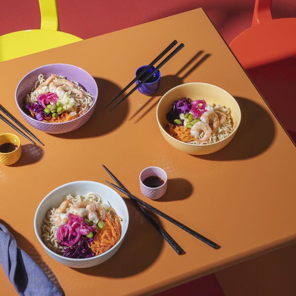 Rhombe Color sk&aring;l, lila, Lyngby Porcel&aelig;n