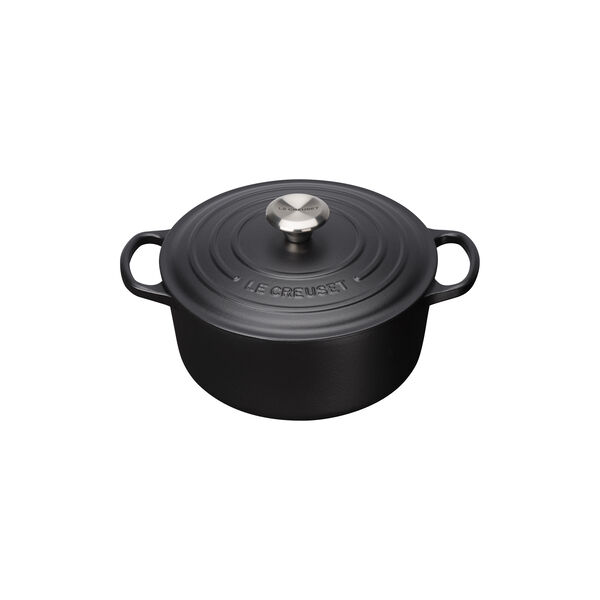 Signature rund gryta Ø 28 cm, matte black, Le Creuset